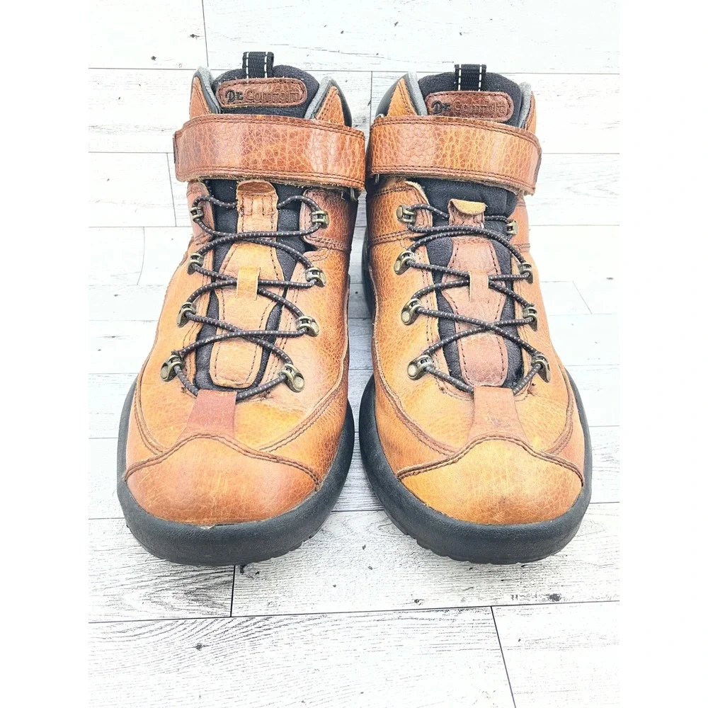 Dr Comfort Ranger 9420 Men Brown Leather Hiking Boots Hook Loop Strap 11M
